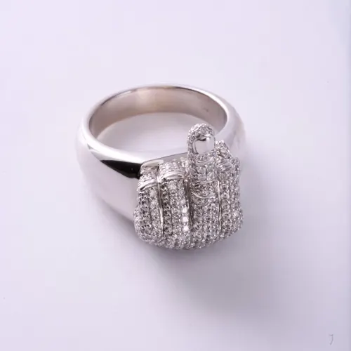 Ring 14K 31.03 gram of White gold - 2ct Natural Diamonds
