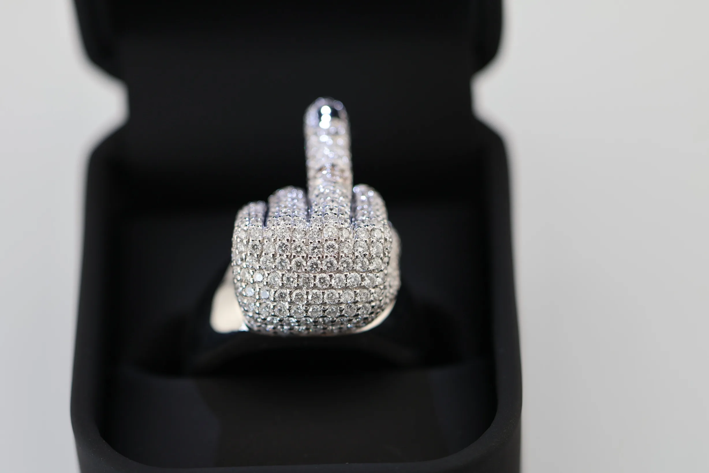 Ring 14K 31.03 gram of White gold - 2ct Natural Diamonds detail 5